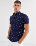 Navy Printed Shirt